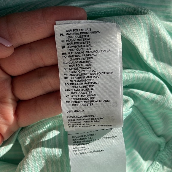 adidas • essentials climalite 3 stripe activewear tee - Picture 9 of 10